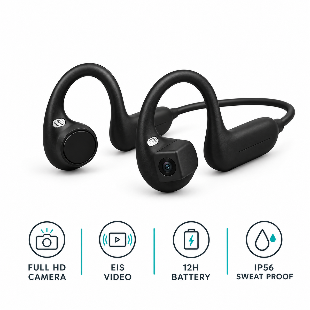 BoxerBuds Pro features: Full HD camera, EIS video, 12H battery, IP56